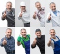 Collage of professional workers portraits Royalty Free Stock Photo