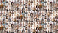 Collage with many business people portraits Royalty Free Stock Photo