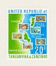 Collage of Marine Related Stamps of Tanzania