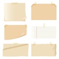 Antique style paper material set Royalty Free Stock Photo
