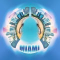 Collage about Miami, Florida, United States of America. Royalty Free Stock Photo