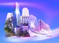 Collage about Miami, Florida, United States of America. It is famous travel location. Royalty Free Stock Photo