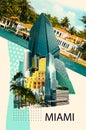 Collage about Miami, Florida, United States of America. Royalty Free Stock Photo