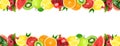 Collage of mixed fruits. Fresh color fruits. Food concept Royalty Free Stock Photo