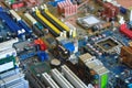 A collage of motherboards for a personal computer