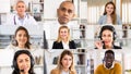 Collage of multiethnic group of people of various occupations Royalty Free Stock Photo