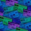 Collage of multiple computer screens displaying webpages, layered and overlapping. Royalty Free Stock Photo