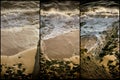 Collage nature, beach waves