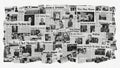 Collage of newspaper clippings isolated on white background Royalty Free Stock Photo