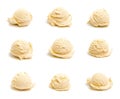 Nine Different Scoops of Ice Cream