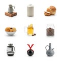 A collage of nine images shows an assortment of objects on a white background. Top Royalty Free Stock Photo