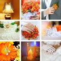 Collage from wedding photos Royalty Free Stock Photo