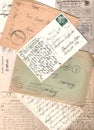 Collage of old letters Royalty Free Stock Photo