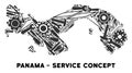 Collage Panama Map of Repair Tools