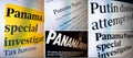 Panama papers leak concept collage Royalty Free Stock Photo