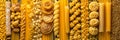Collage of pasta products with white vertical dividers brightly lit white background Royalty Free Stock Photo