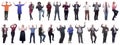 collage of people joyful energetic full length isolated