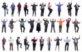 collage of people joyful energetic full length isolated