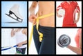 Collage people in sport Royalty Free Stock Photo