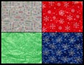 Grid of Colorful Christmas Wrapping Paper Royalty Free Stock Photo