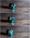 Collage photo of astro dice with Fire signs of zodiac Aries, Leo, Sagittarius