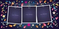 Collage of photo frames or scrapbook vector illustration Royalty Free Stock Photo