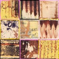 Collage of photographs of various textures