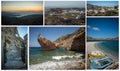 Collage of photos at Amorgos, Cyclades, Greece