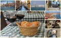 A collage of photos of attractions Venice Italy Royalty Free Stock Photo