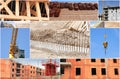 Collage of photos of the industry of construction Royalty Free Stock Photo