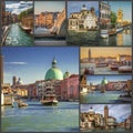 Collage of photos of the sights of Venice, Italy Royalty Free Stock Photo