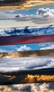 Collage of pictures of different sky Royalty Free Stock Photo