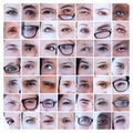 Collage of pictures with eyes