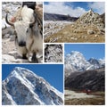 Collage of popular Nepalese high altitude touristic route