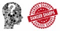 Collage Problem with Distress Danger Sharps Stamp