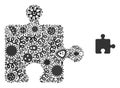 Collage Puzzle Plugin Icon of Flu Pathogens Royalty Free Stock Photo