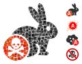 Square Rabbit Toxin Icon Vector Collage