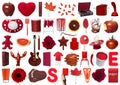 Collage of Red Objects Royalty Free Stock Photo