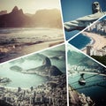 Collage of Rio de Janeiro Brazil images - travel background m