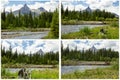 Collage river pilot index mountain peak