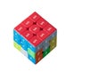 Collage of Rubik`s cube images Royalty Free Stock Photo