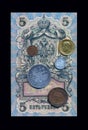 Collage Russian Ancient money Royalty Free Stock Photo