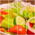Collage salad Royalty Free Stock Photo