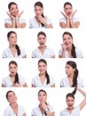 Collage of the same woman Royalty Free Stock Photo