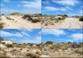 Collage of sand dunes near Bunbury Western Australia.