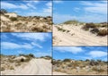 Collage of sand dunes near Bunbury Western Australia.