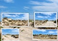 Collage of sand dunes near Bunbury Western Australia.