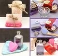 Collage of scented soaps Royalty Free Stock Photo