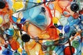 a collage of scrap glass pieces forming a multicolored pattern