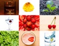 Collage of a set of products, ingredients Royalty Free Stock Photo